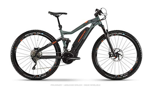 Haibike Sduro FullNine 8.0 Pedelec E-Bike - Bicicleta de montaña (29'', talla XL), color negro, verde y naranja