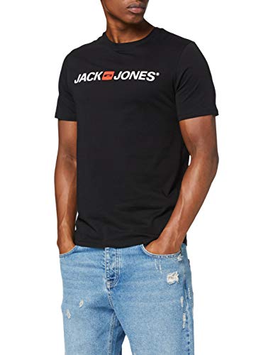 Jack & Jones Jjecorp Logo tee SS Crew Neck Noos Camiseta, Negro (Black Detail: Slim Fit), Small para Hombre Jack & Jones Jjecorp Logo tee SS Crew Neck Noos Camiseta, Negro (Black Detail: Slim Fit), Small para Hombre