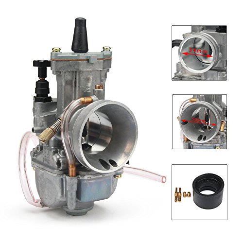 Jfg Racing - Carburador original de 34 mm OKO PWK Power Jet para carreras, quad o kart, moto de cross, motocicleta, scooters. Jfg Racing - Carburador original de 34 mm OKO PWK Power Jet para carreras, quad o kart, moto de cross, motocicleta, scooters.