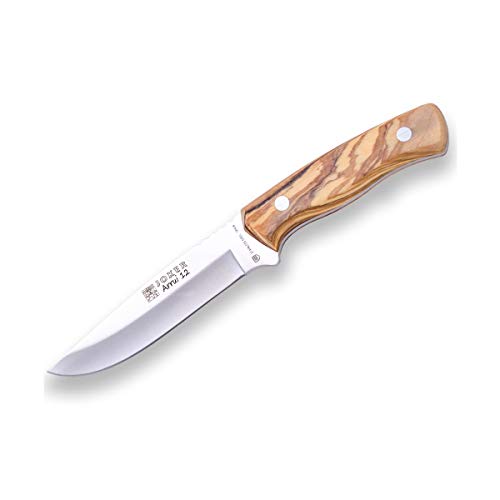 Joker Cuchillo Bushcraft Arrui 12" CO63, cachas de Madera de Olivo, Hoja de Acero Inoxidable de 12 cm, con Funda de Cuero marrón, Herramienta de Pesca, Caza, Camping y Senderismo Joker Cuchillo Bushcraft Arrui 12" CO63, cachas de Madera de Olivo, Hoja de Acero Inoxidable de 12 cm, con Funda de Cuero marrón, Herramienta de Pesca, Caza, Camping y Senderismo