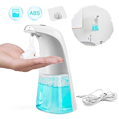 king do way Dispensadores de Jabón Automático, 250ML Sensor Dispensador de Jabón Sin Contacto con Sensor Infrarrojo, para Cocina, Baño y Aseo, Líquido/Loción/Champú