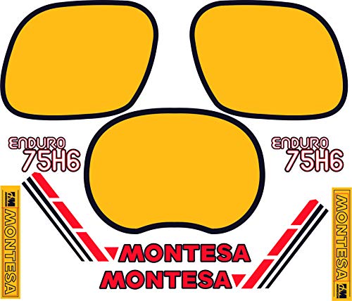 Kit de adhesivos motos clasicas MONTESA Enduro 75 H6 - Juego Pegatinas Completo - Vinilo para Moto, máxima Calidad.