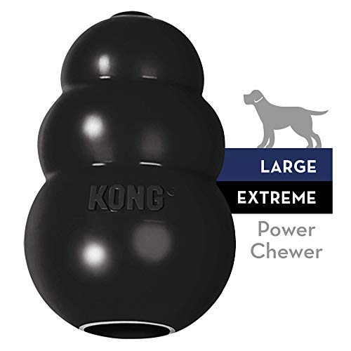 KONG - Extreme - Juguete de Robusto Caucho Natural Negro - para morder, perseguir o Buscar - para Perros Grandes