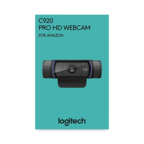 Logitech C920 HD Pro Webcam, Videoconferencias 1080P FULL HD 1080p/30 fps, Sonido Estéreo, Corrección de Iluminación HD, Skype/Google Hangouts/FaceTime, Para Gaming, Portátil/PC/Mac/Android, Negro