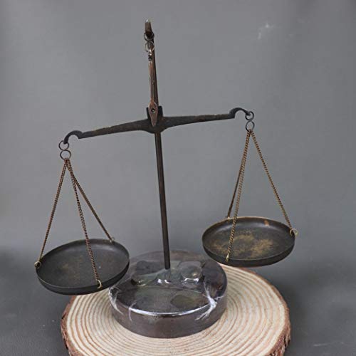MAIAMY Balanza de Bronce Escalas Estatua Balance de Peso Estilo Antiguo de Beijing de China para la decoración del hogar