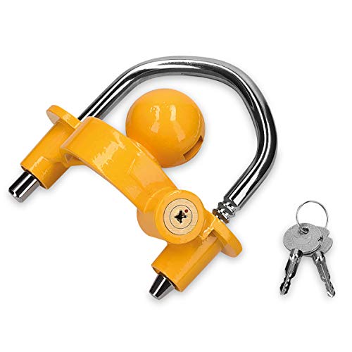 Navaris candado para Enganche de Remolque - Acoplamiento Universal para Bloqueo de Caravana Coche Tractor Moto - Cerradura antirrobo con 2 Llaves Navaris candado para Enganche de Remolque - Acoplamiento Universal para Bloqueo de Caravana Coche Tractor Moto - Cerradura antirrobo con 2 Llaves