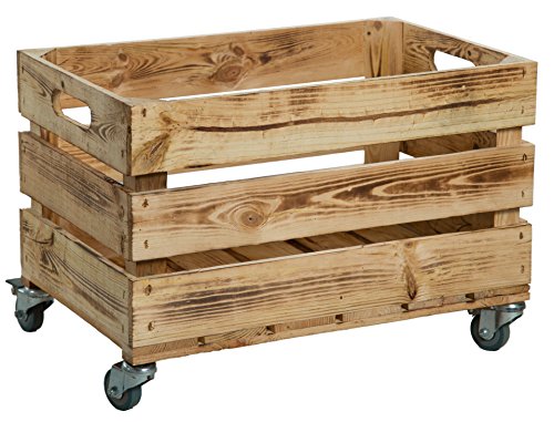 Nueva Kistenkolli Caja de plástico con ruedas (/caja, manzana caja, caja de vino del antiguo país + + + natural Dimensiones Aprox. 54 x 35 x 35 cm Nueva Kistenkolli Caja de plástico con ruedas (/caja, manzana caja, caja de vino del antiguo país + + + natural Dimensiones Aprox. 54 x 35 x 35 cm