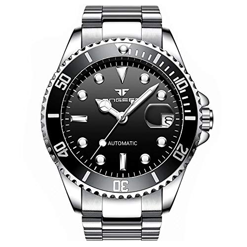 Reloj Automático Clásico con máquina a la Vista y Pulsera de Acero Inoxidable para Hombre (Negro) Reloj Automático Clásico con máquina a la Vista y Pulsera de Acero Inoxidable para Hombre (Negro)