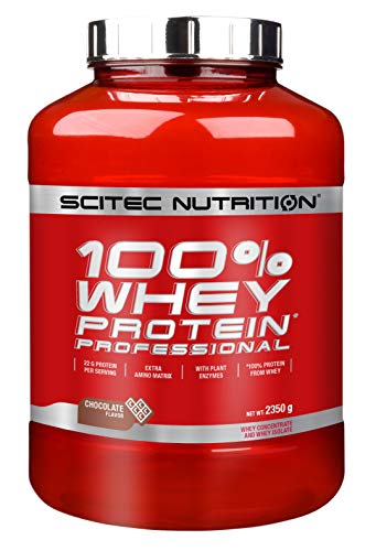 Scitec Nutrition Complejo Proteínico de Suero de Leche 100%, Sabor de chocolate- 2.35 kg