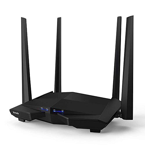 Tenda AC10 - Router WiFi inalámbrico Gigabit AC1200, Doble Banda, 5GHz 867 Mbps, Negro