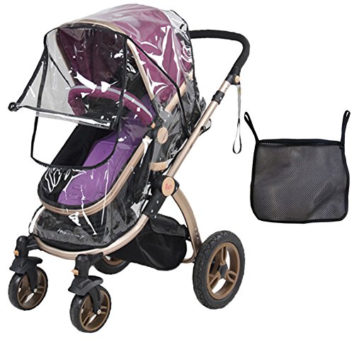 Tomkity Burbuja de Lluvia Protector Cubierta contra Lluvia y Viento Impermeable para Silla de Paseo de Bebé y Carrito con una Bolsa Organizadora de Malla para Guardar Cosas Tomkity Burbuja de Lluvia Protector Cubierta contra Lluvia y Viento Impermeable para Silla de Paseo de Bebé y Carrito con una Bolsa Organizadora de Malla para Guardar Cosas