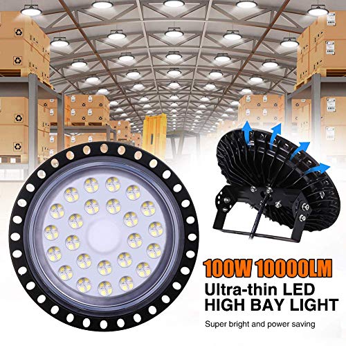 UFO LED Iluminación, WZTO 10000LM 100W Techo de Cristal 6000K-6500K Impermeable IP65, Brillante Iluminación Comercial Bahía Luces Almacén led Lámpara de Techo de Cristal- Garantía de 2 años UFO LED Iluminación, WZTO 10000LM 100W Techo de Cristal 6000K-6500K Impermeable IP65, Brillante Iluminación Comercial Bahía Luces Almacén led Lámpara de Techo de Cristal- Garantía de 2 años