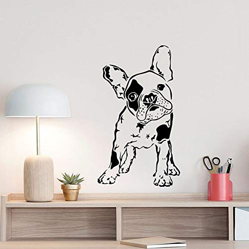 wopiaol Loving Room Vinilos Decorativos Perry Theme Vinilo Decorativo Bulldog francés Regalos para Perros Cachorros Sign Animals Play 57X97 Cm