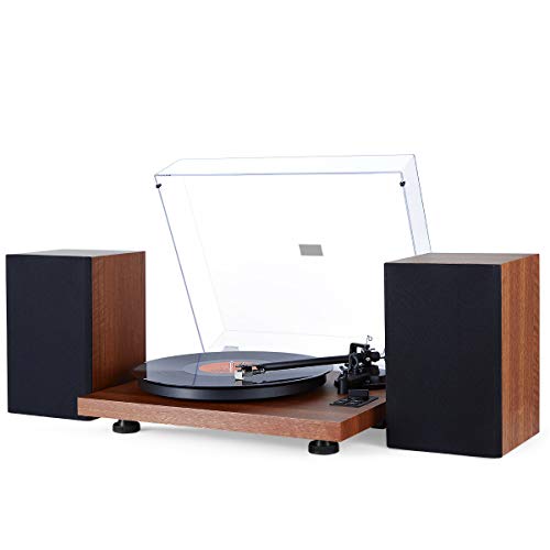 1 BY ONE Tocadiscos Inalambrico con Sistema Hi-Fi con Altavoces de 36 vatios, Reproductor de Discos de Vinilo con Cartucho magnético 1 BY ONE Tocadiscos Inalambrico con Sistema Hi-Fi con Altavoces de 36 vatios, Reproductor de Discos de Vinilo con Cartucho magnético