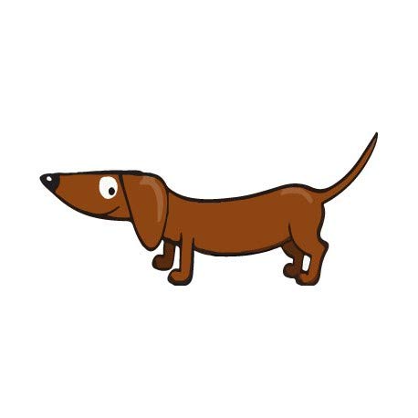 Adhesivo adhesivo para perro Teckel 2, tamaño 17 cm, color marrón