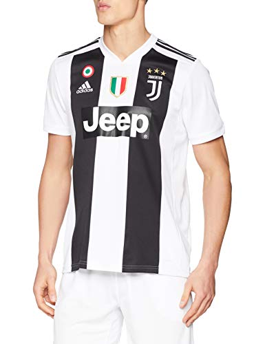 adidas Juve H JSY, Camiseta Gara Home 2018/2019 Cristiano Ronaldo, Hombre, Hombre, CF3489-CR7, Bianco (Bianco/Nero), L