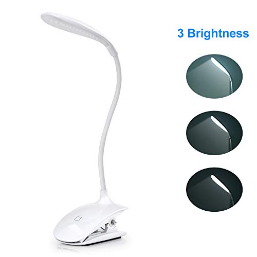 Adoric LED- Luz Lectura Lámpara de Escritorio con Panel Táctil Luz de Libro Recargable y 3 Niveles de Brillo (Blanco) Adoric LED- Luz Lectura Lámpara de Escritorio con Panel Táctil Luz de Libro Recargable y 3 Niveles de Brillo (Blanco)