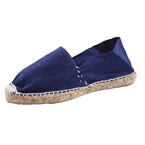 Alpargatas de Esparto Plana Made in Spain en Azul Marino Talla 38