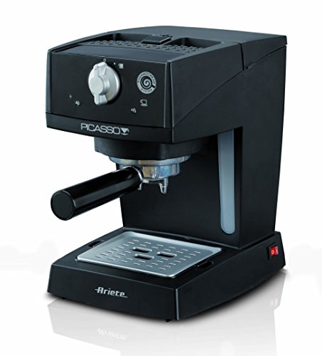 Ariete 1365 Independiente Semi-automática Máquina espresso 0.9L 1tazas Negro - Cafetera (Independiente, Máquina espresso, 0,9 L, De café molido, 850 W, Negro)