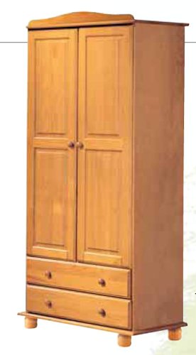 Armario dos puertas madera pino color miel Armario dos puertas madera pino color miel