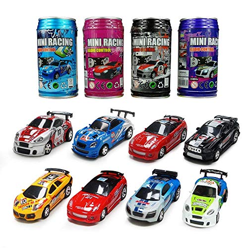 ARRIS Multicolor Coke Can Mini Racing Cars Radio Control Remoto Micro Speed RC Car Hobby Vehicle Toy Gift para niños niñas (1pcs)