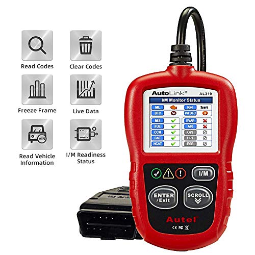 Autel Autolink AL319 Bus Can Diagnosis Multimarca 2 EOBD Auto Scanner Lee y Borra Códigos de Error de Automóviles con Interfaz Estandar OBD II 16 Pines, AL 319 Autel Autolink AL319 Bus Can Diagnosis Multimarca 2 EOBD Auto Scanner Lee y Borra Códigos de Error de Automóviles con Interfaz Estandar OBD II 16 Pines, AL 319