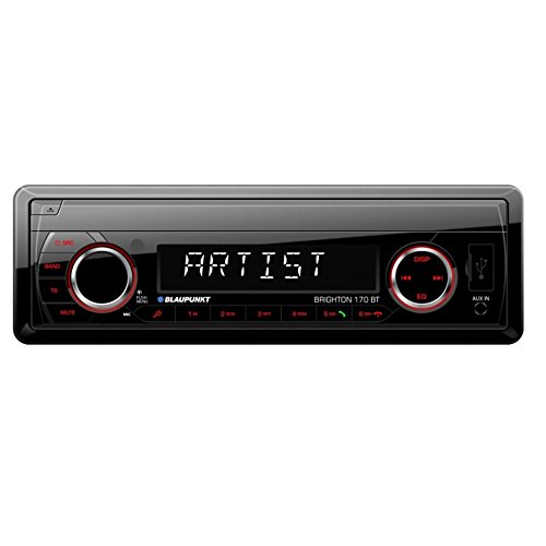 Autorradio Deckless BLAUPUNKT Brighton 170 BT, Bluetooth, MP3, Negro