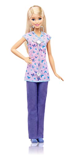 Barbie- Nurse Doll Muñeca quiero ser enfermera, Multicolor (Mattel DVF57) Barbie- Nurse Doll Muñeca quiero ser enfermera, Multicolor (Mattel DVF57)