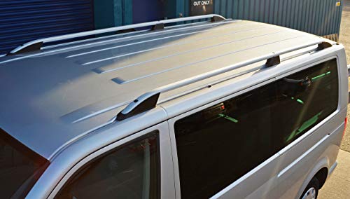 Barras de techo para L2H1 T5 Transporter (2003-15) aluminio plateado