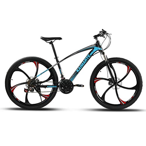 Bicicleta de Montaña con Doble Suspensión y Frenos de Disco, Estructura de Acero al Carbono Motion Mechanics,Blue