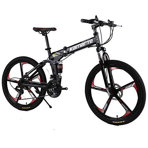Bicicleta Plegable De Montaña, 24/26 "cuadro De Acero De Alto Carbono Para Adultos Cross Country Bicicleta Frenos De Doble Disco Y Horquilla Delantera Cambio Súper Claro,26 inch,21 speed Bicicleta Plegable De Montaña, 24/26 "cuadro De Acero De Alto Carbono Para Adultos Cross Country Bicicleta Frenos De Doble Disco Y Horquilla Delantera Cambio Súper Claro,26 inch,21 speed