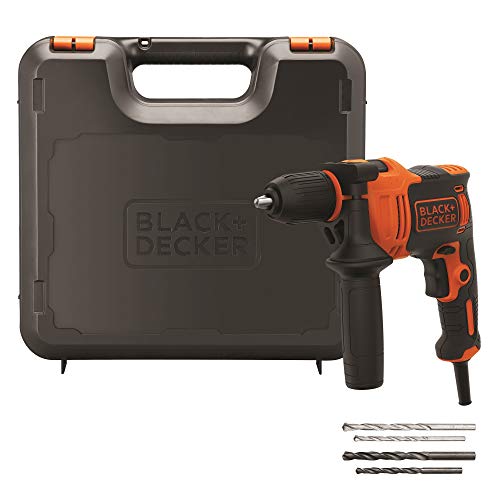 Black+Decker BEH710K-QS Taladro Percutor 710W, 710 W, 230 V, Naranja/Negro