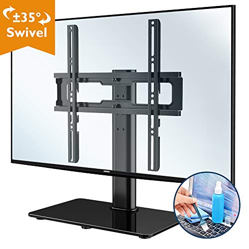 BONTEC Soporte para televisión de 26 – 55 Pulgadas Giratorio Soporte de Mesa para TV LCD LED Plasma, Plano y Curvo de hasta 40 kg, máx. VESA 400 x 400 mm