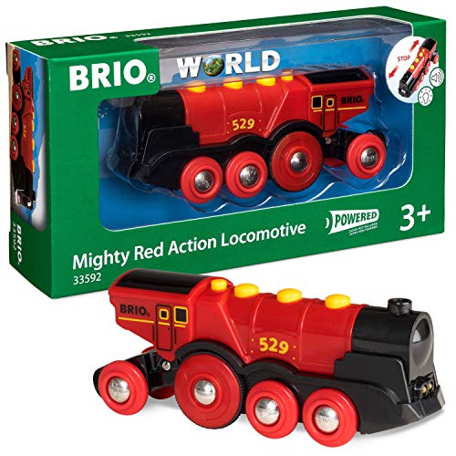 BRIO-33592 Gran Locomotora a Pilas con luz y Sonido, Color Negro, Rojo (RAVENSBURGER 33592) BRIO-33592 Gran Locomotora a Pilas con luz y Sonido, Color Negro, Rojo (RAVENSBURGER 33592)