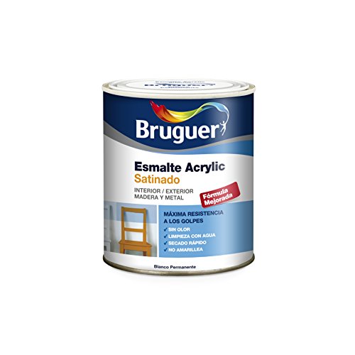 Bruguer - Esmalte Acrlico Satinado Laca Acrylic Blanco Permanente 750 Ml Bruguer - Esmalte Acrlico Satinado Laca Acrylic Blanco Permanente 750 Ml