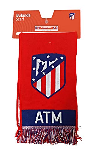 Bufanda Telar Atlético de Madrid - Coraje y Corazón - Nuevo Escudo - Rojo - Blanco - Azul Marino Bufanda Telar Atlético de Madrid - Coraje y Corazón - Nuevo Escudo - Rojo - Blanco - Azul Marino