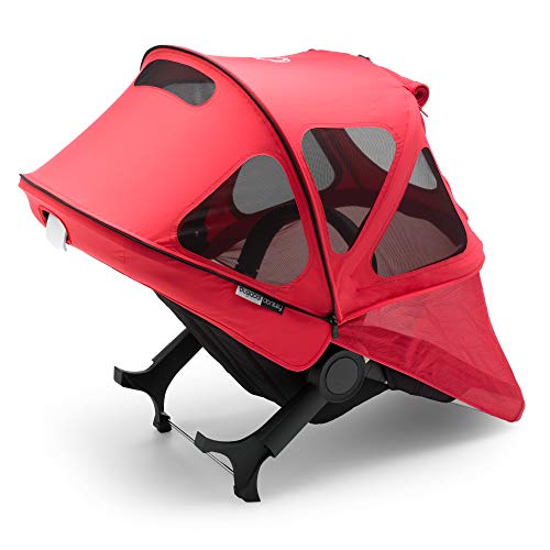Bugaboo Donkey Breezy - Toldo para sol, color rojo neón Bugaboo Donkey Breezy - Toldo para sol, color rojo neón