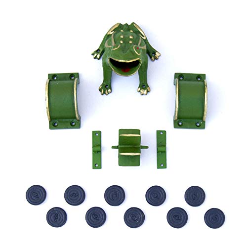 CADENAS ® - Juego de la Rana "Completo" de hierro fundido: 1 Rana, 2 Puentes, 1 Molino, 2 Sujeciones y 10 Fichas. CADENAS ® - Juego de la Rana "Completo" de hierro fundido: 1 Rana, 2 Puentes, 1 Molino, 2 Sujeciones y 10 Fichas.