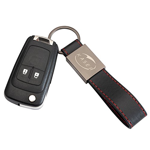 Carcasa Funda Llave Remoto Mando 2 Botones para Opel Insignia Astra Zafira Vauxhall Holden Mokka con Llavero de Cuero KASER Carcasa Funda Llave Remoto Mando 2 Botones para Opel Insignia Astra Zafira Vauxhall Holden Mokka con Llavero de Cuero KASER