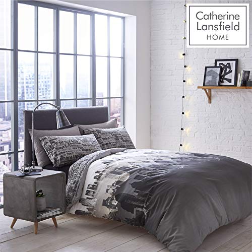 Catherine Lansfield City Scape - Funda nórdica y 2 Fundas de Almohada (230 x 220 cm y 50 x 75 cm), diseño de Ciudad, Multicolor Catherine Lansfield City Scape - Funda nórdica y 2 Fundas de Almohada (230 x 220 cm y 50 x 75 cm), diseño de Ciudad, Multicolor