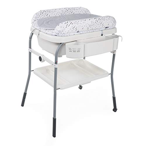 Chicco Cuddle&Bubble - Bañera y cambiador 2 en 1, plegable y compacta, peso 10 kg, color gris (Cool Grey)