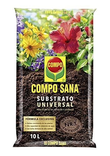 Compo Sana, Sustrato Universal para Plantas de Interior y Exterior, 10 L