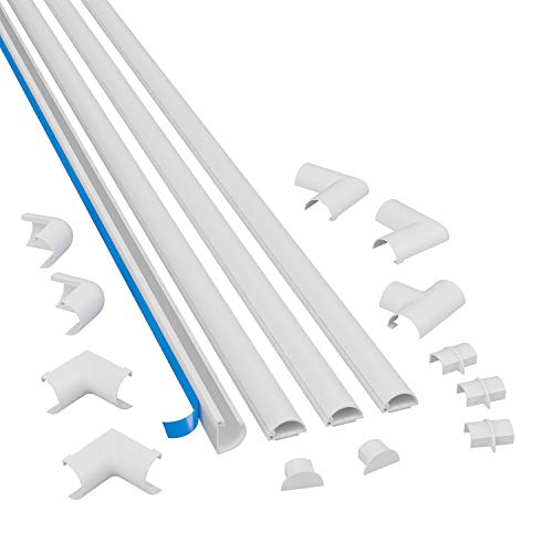 D-Line 2010KIT001 Multipack De Canaleta Para Cableado, Blanco, 20x10mm (Micro), Set de 4 Piezas D-Line 2010KIT001 Multipack De Canaleta Para Cableado, Blanco, 20x10mm (Micro), Set de 4 Piezas