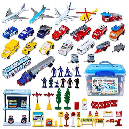 deAO Aeropuerto Internacional Torre de Control Avión de Juguete, Vehículos, Figuras y Accesorios Incluidos Conjunto de 57 Piezas deAO Aeropuerto Internacional Torre de Control Avión de Juguete, Vehículos, Figuras y Accesorios Incluidos Conjunto de 57 Piezas