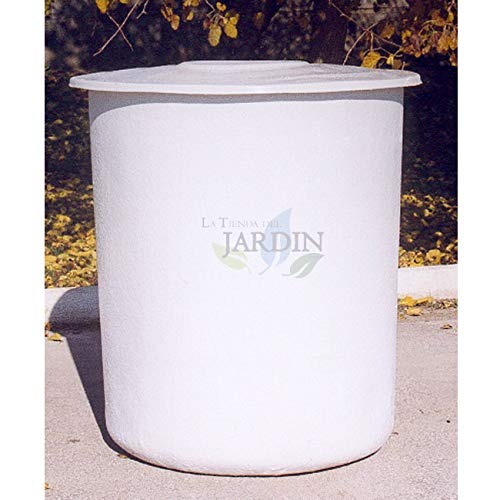 DEPOSITO DE AGUA de POLIESTER fibra de vidrio 500 LITROS cilíndrico. Incluye tapadera. Diámetro Ø 96 cm Altura 95 cm. Capacidad exacta 530 litros