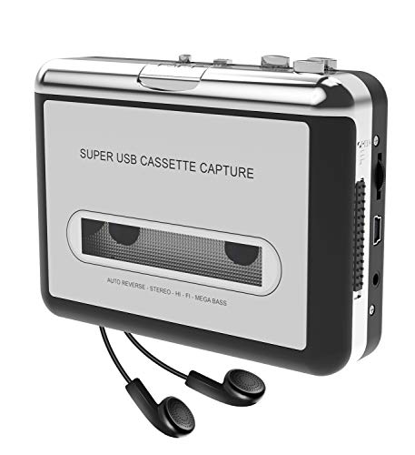DIGITNOW! USB Convertidor y Reproductor de Cinta casetes,Convertir Audio Cassette a MP3 Digital,para Grabar Cassette a mp3 en Windows o Mac