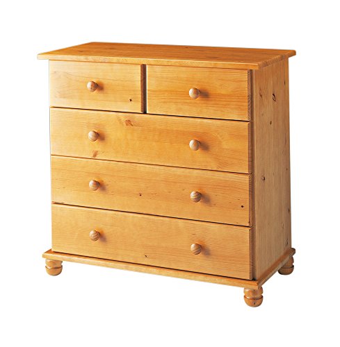 Dogar Altea Comoda 5 cajones, Pino, Miel, 81x78x39 cm Dogar Altea Comoda 5 cajones, Pino, Miel, 81x78x39 cm
