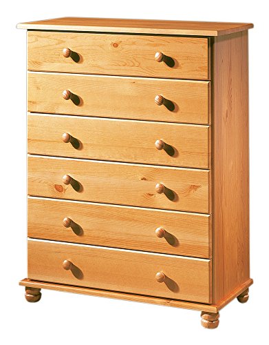 Dogar Altea Comoda 6 cajones, Pino, Miel, 100x78x39 cm Dogar Altea Comoda 6 cajones, Pino, Miel, 100x78x39 cm