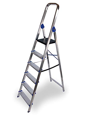 Escalera domestica de aluminio Altipesa (Aluminio, 6 PELDAÑOS) Escalera domestica de aluminio Altipesa (Aluminio, 6 PELDAÑOS)
