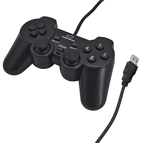 Esperanza Gamepad EG102 WARRIOR PC - Mando, color negro